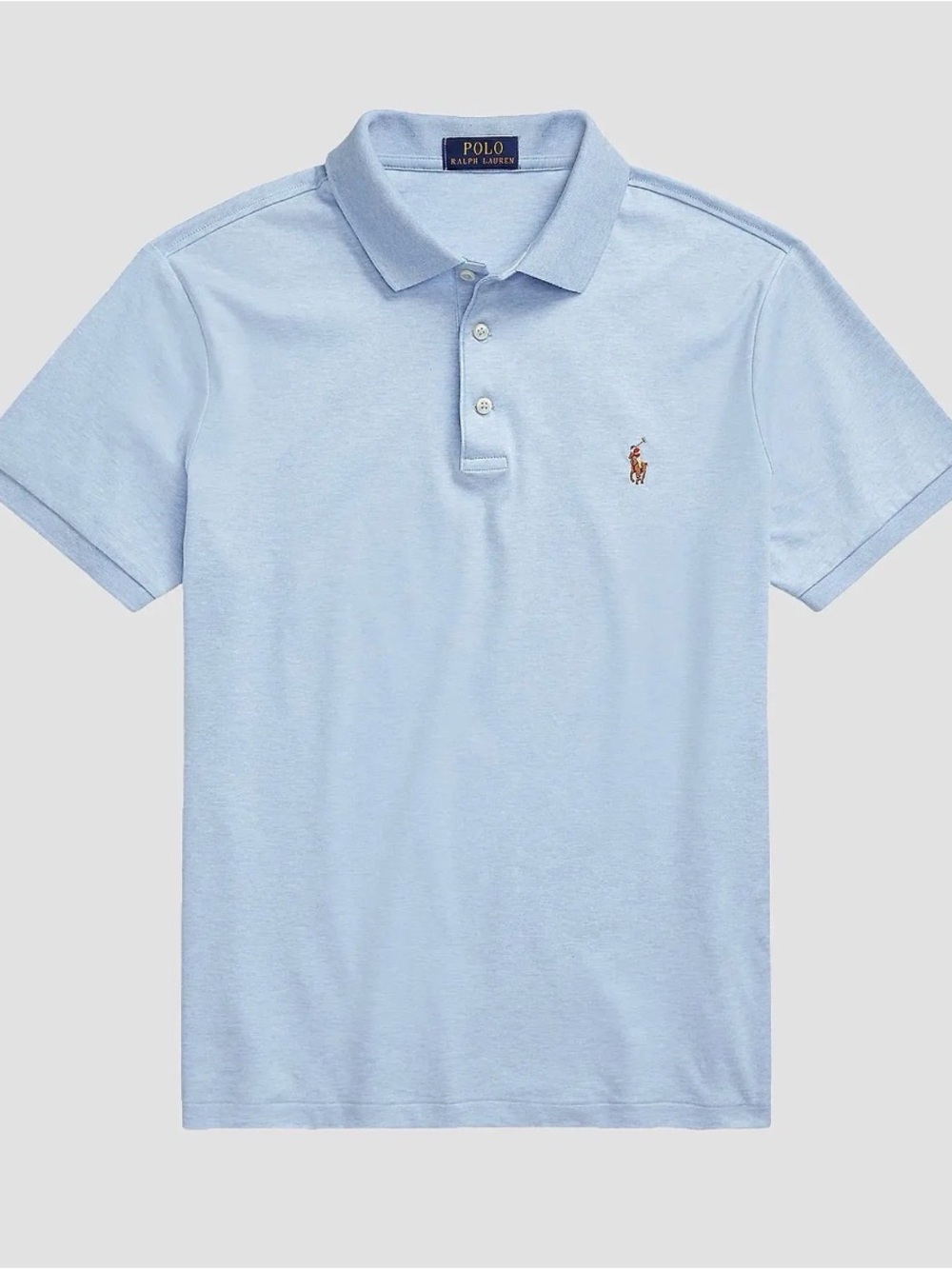 Polo by Ralph Lauren Men's Classic Light Blue Polo Shirt XLT